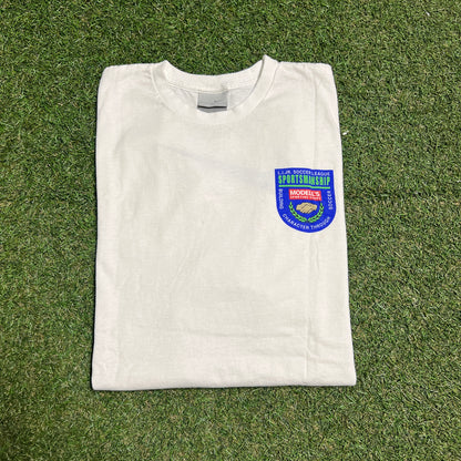 2000s Nike Modells LIJR Soccer League White Tee Size XL USED v16253