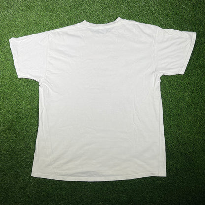 1990s "Ball Stars" White Basketball WordSearch Tee Size XL USED v17472