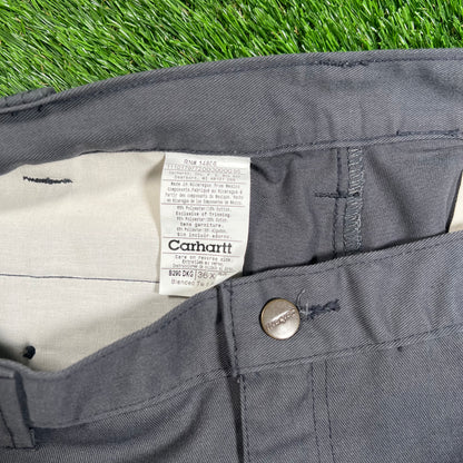 Y2K Carhartt Straight Leg Grey Pants Size 36x30 USED v18069