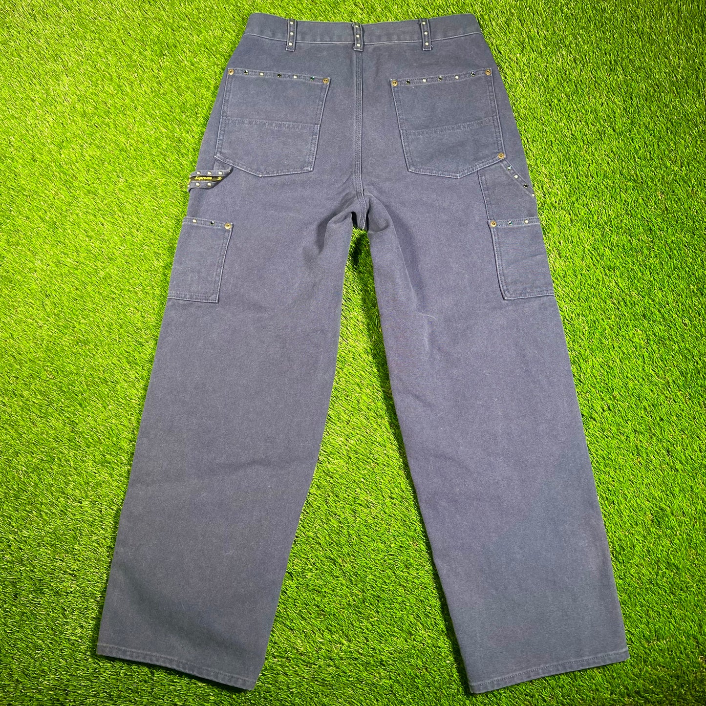 Supreme b.b. Simon Quilted Double Knee Painter Navy Pant Size 30 USED x16013