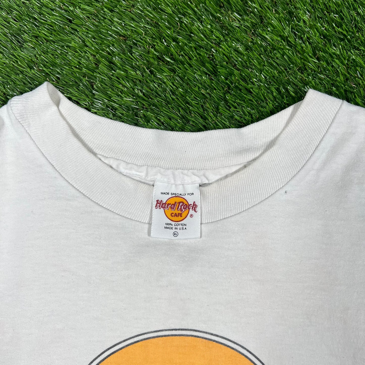 1990s Hard Rock Los Angeles White Logo Tee Size XL USED v17342