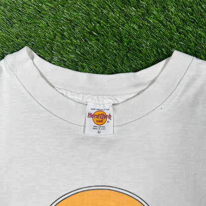 1990s Hard Rock Los Angeles White Logo Tee Size XL USED v17342