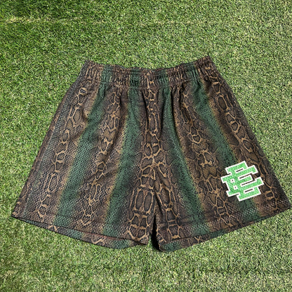 Eric Emanuel Green Snake Camo Shorts Size Medium USED x13828