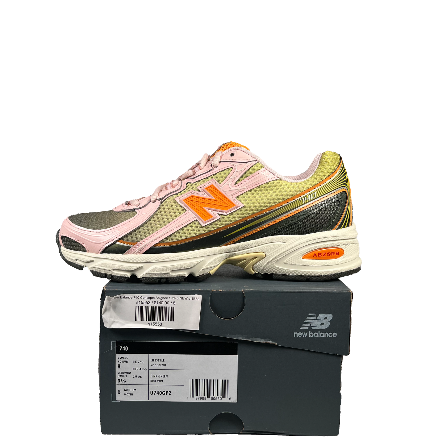 New Balance 740 Concepts Saignee Size 8 NEW s15553