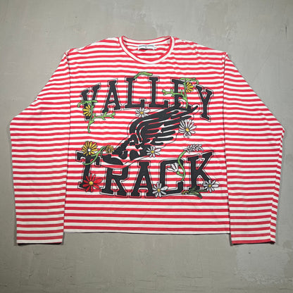 Vale Valley Dreams Striped Red Longsleeve Size XL USED x17081