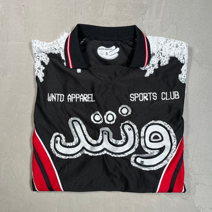 WNTD Apparel Sports Club Black/Red Jersey Size Small USED x17557