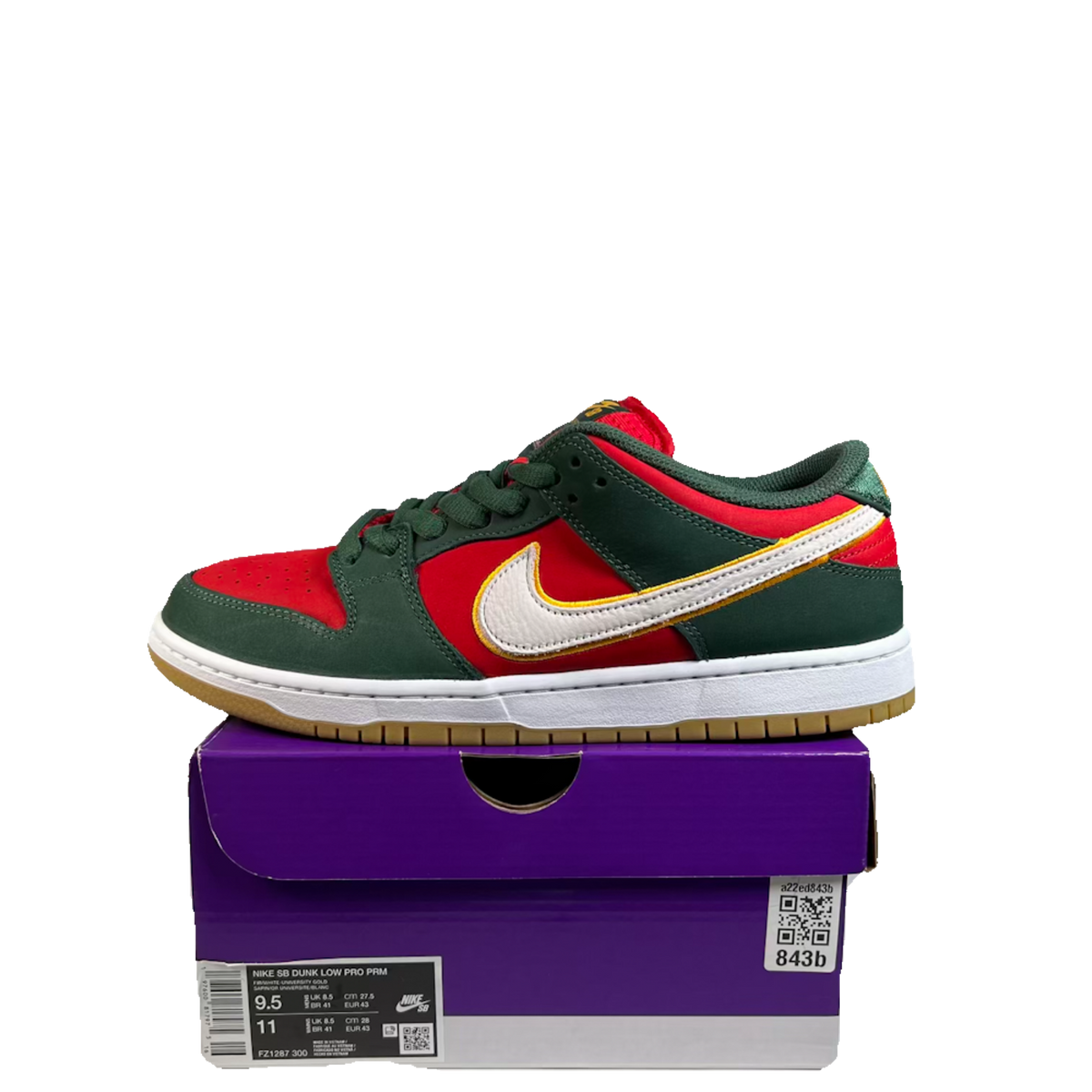 Nike SB Dunk Low Seattle Supersonics (2024) Size 9.5 USED s23580