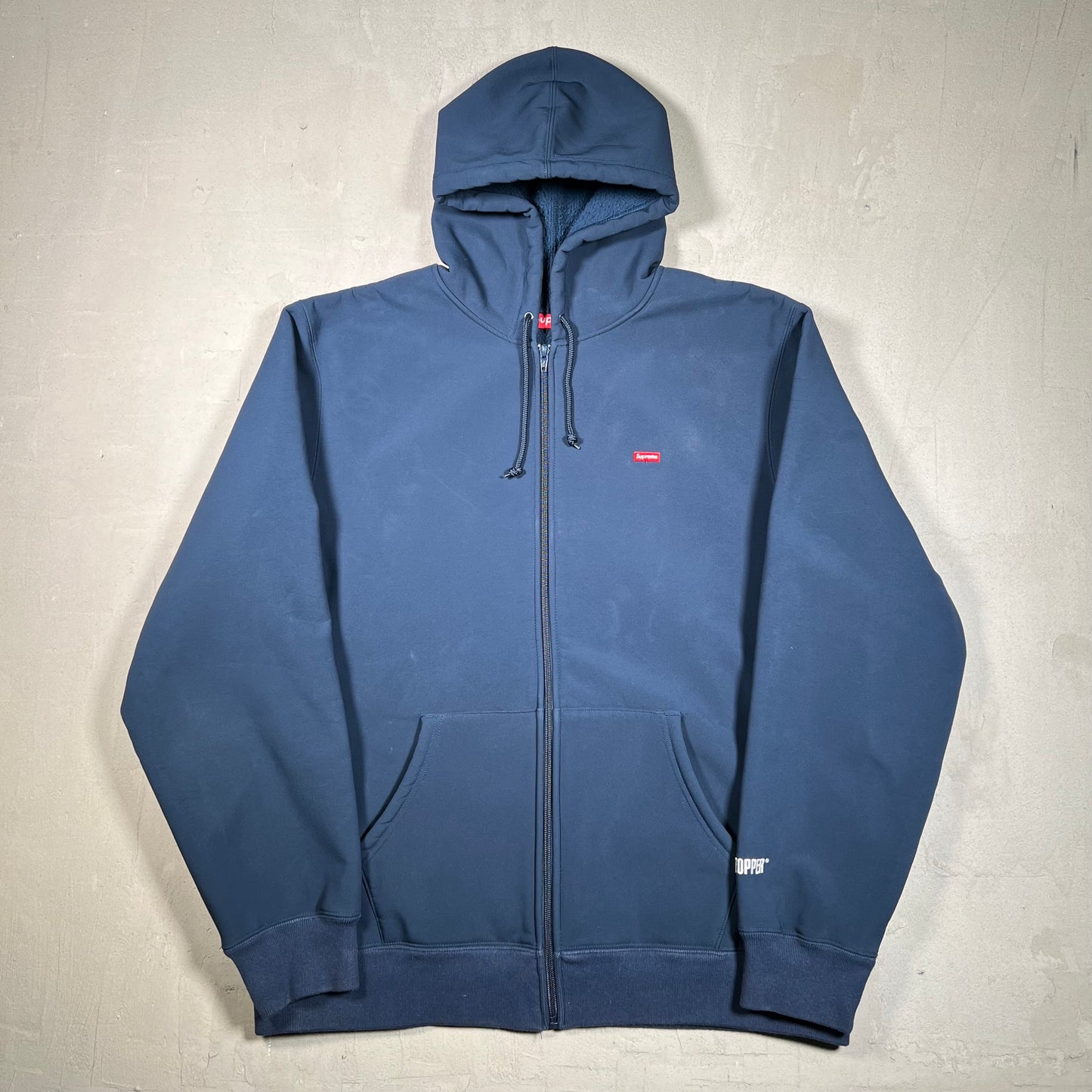 Supreme Windstopper Zip Up Hoodie Navy (2024) Size XL USED x17260