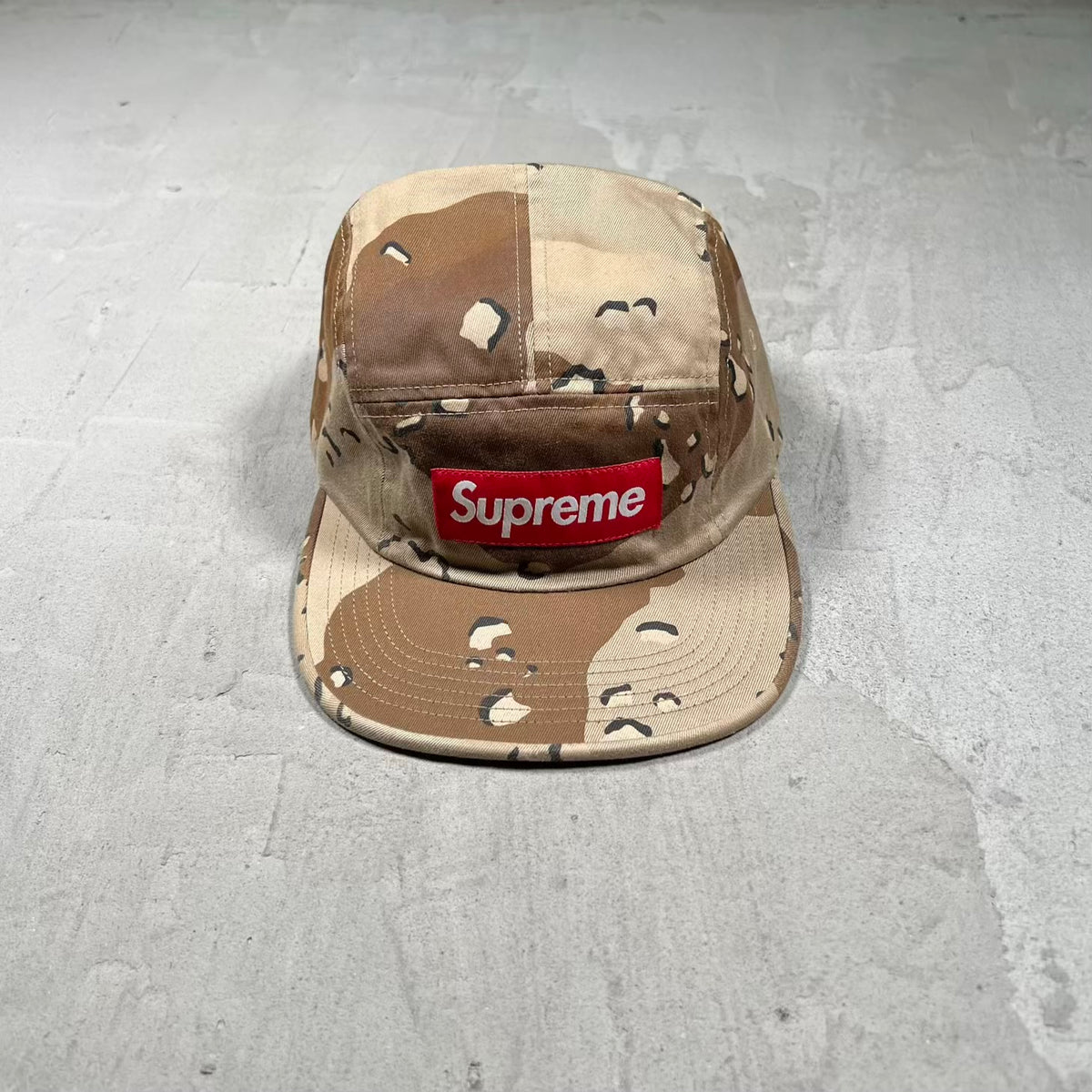 Supreme Camp Cap Desert Camo USED x18419