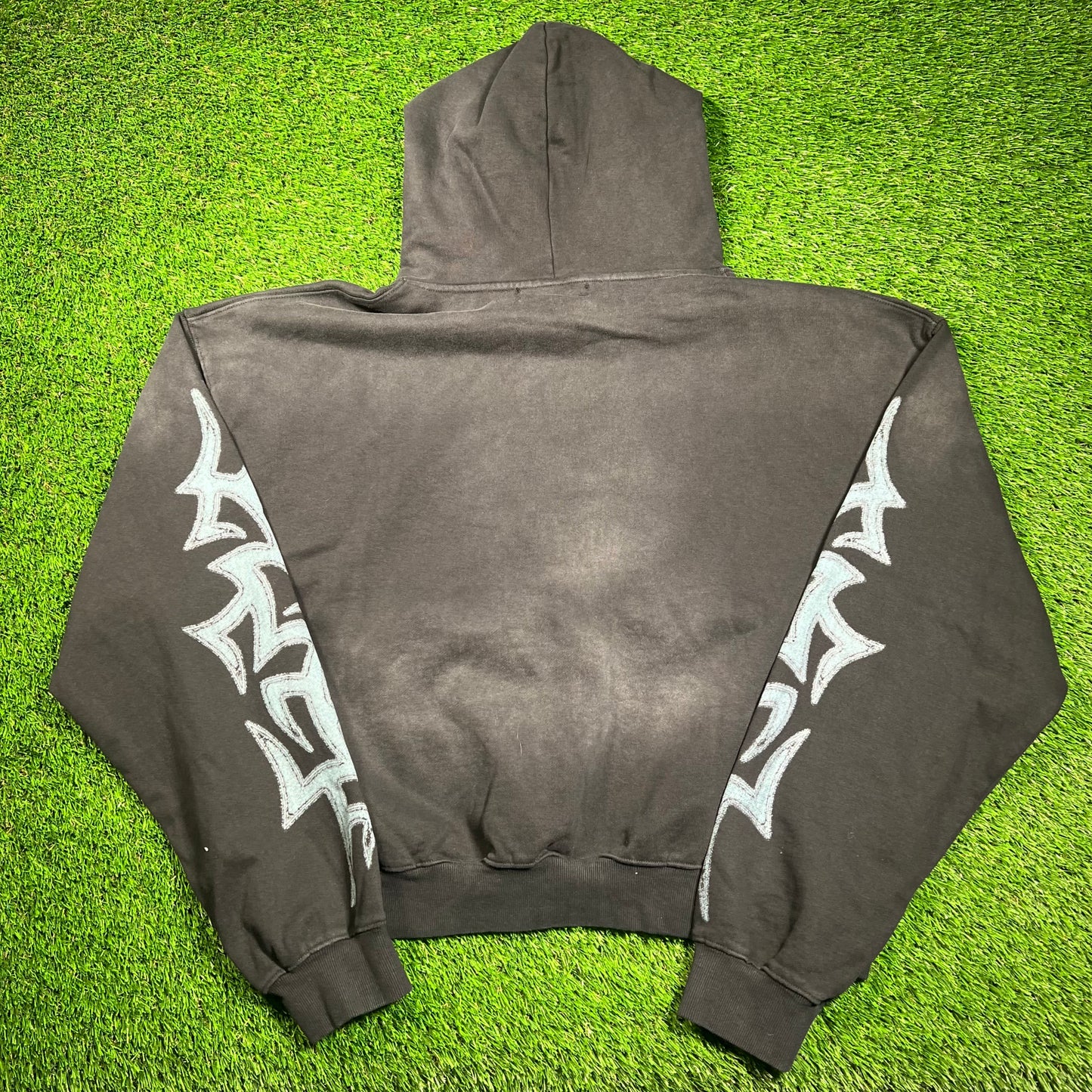 Vale Blue Ghost Washed Black Hoodie Size XL NEW x16638