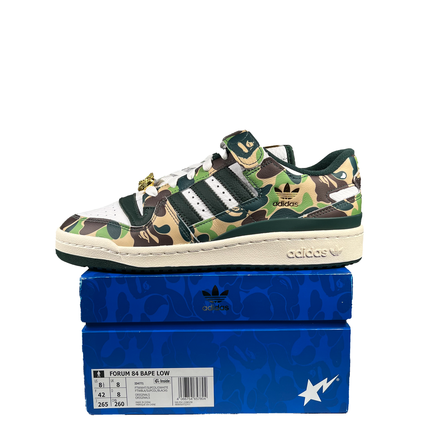 Adidas Forum 84 Low Bape Green Camo (2023) Size 8.5 NEW s19621