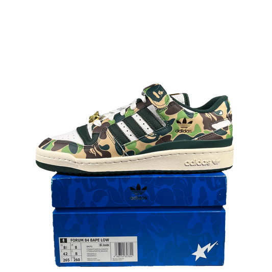 Adidas Forum 84 Low Bape Green Camo (2023) Size 8.5 NEW s19621