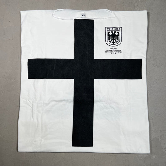 Yeezy Vultures Listening Party Korea White Cross Tee Size Large (2) NEW x17566