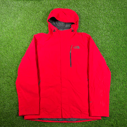 North Face Hyvent Red Light Weight Jacket Size Medium USED v17781