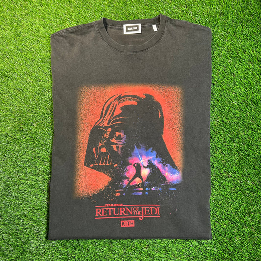 Kith Star Wars Washed Black Vader Tee Size Medium USED x16976