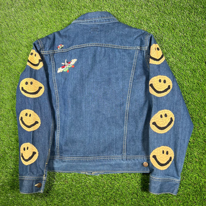 Kapital Smiley Face Denim Jean Jacket Size Medium USED x14912