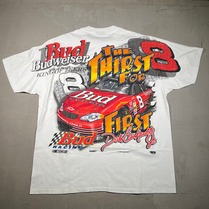 2000 Dale Earnhardt Budweiser White Racing Nascar Tee Size XL USED v17810
