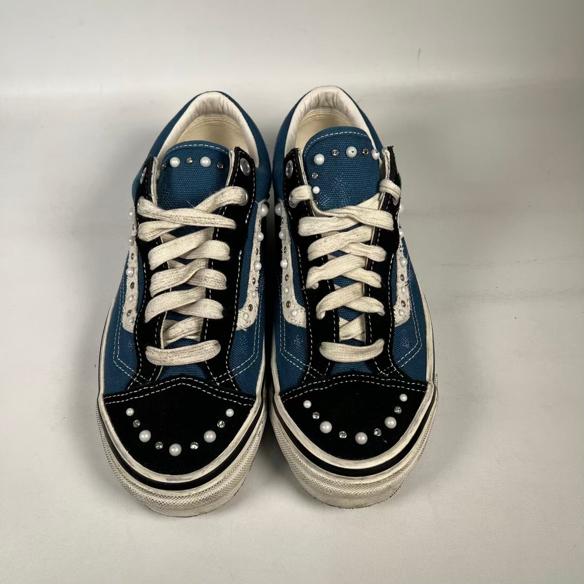 Vans Old Skool Pearlized Navy/Black Size 6 USED s23668