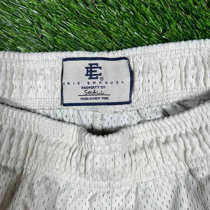 Eric Emanuel Red/Blue Logo Cream Shorts Size Small USED x14614