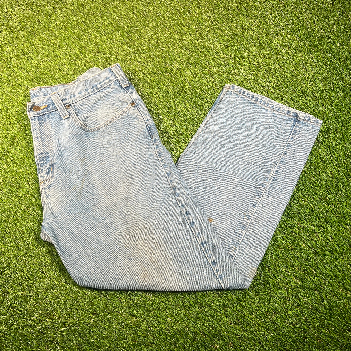 Y2K Carhartt Classic Blue Jeans Size 36x30 USED v17688