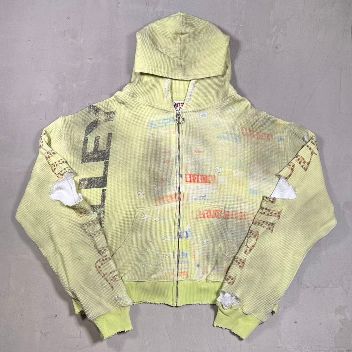 Vale Glitch Thermal Zip Up Hoodie Size Large NEW x18509