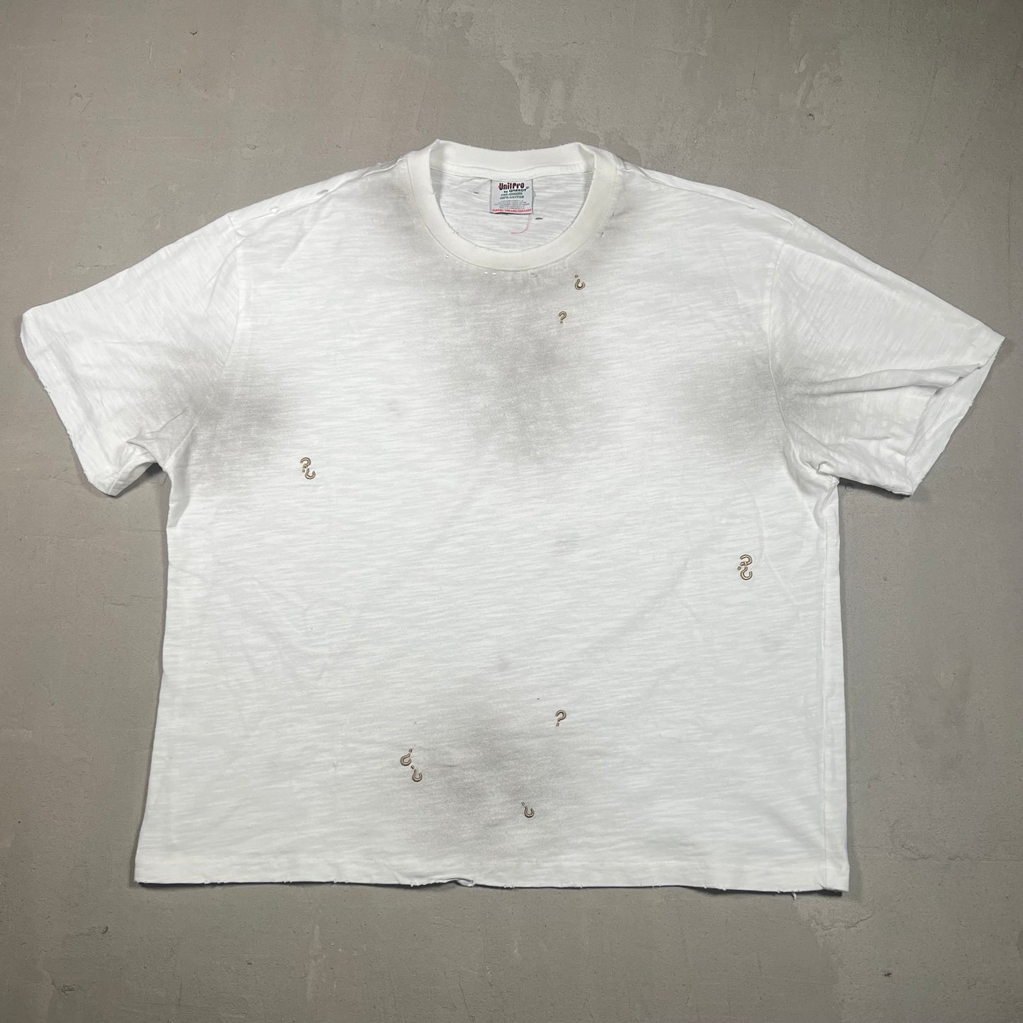 Greedy Unit White Thrashed Everyday Tee Size XL USED x17174