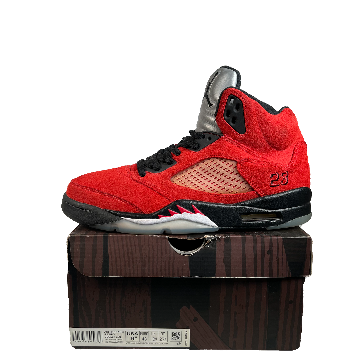 Jordan 5 Raging Bull (2021) Size 9.5 USED s22485