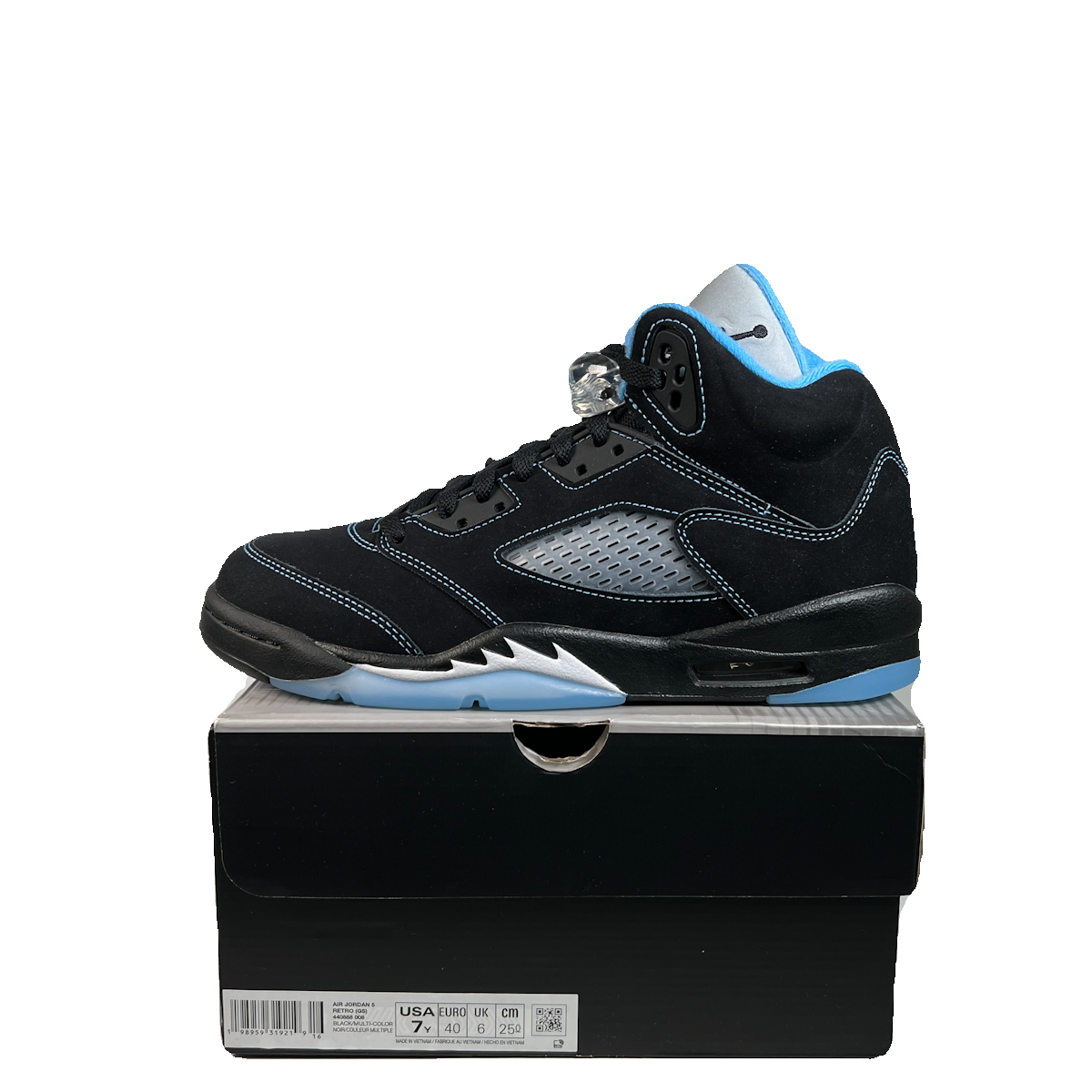Jordan 5 Black University Blue (2026) Size 7y NEW s22565