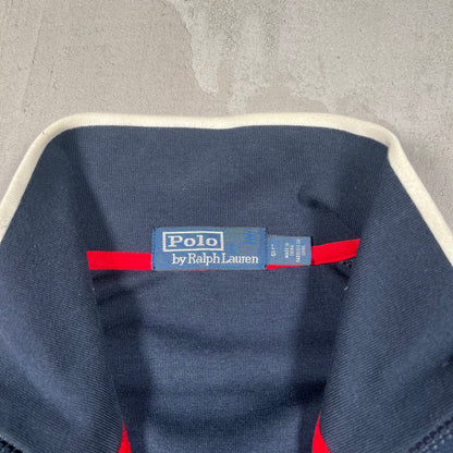 1990s Polo Ralph Lauren "Polo USA" Navy Track Jacket Size Large USED v19008