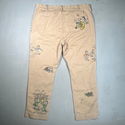 Polo Ralph Lauren Chino Football Sketches Pants Size 40x30 USED v18936