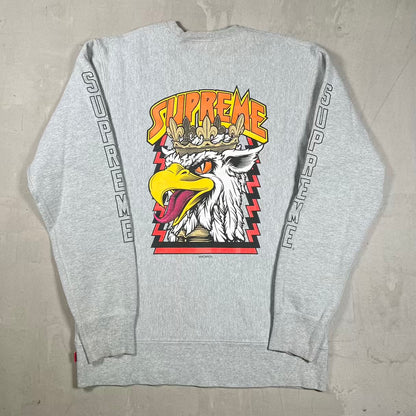Supreme Sean Cliver Eagle Crewneck Grey (2012) Size Medium USED x18869