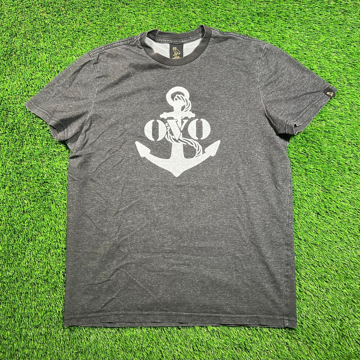 OVO Anchor Black Tee Size Medium USED x16489