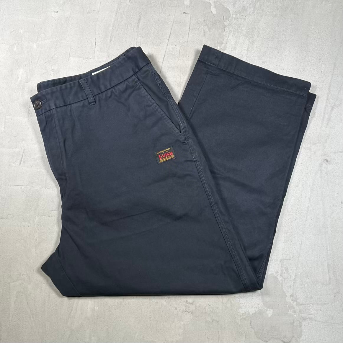 Evisu Stright Leg Black Pants Size 38 USED