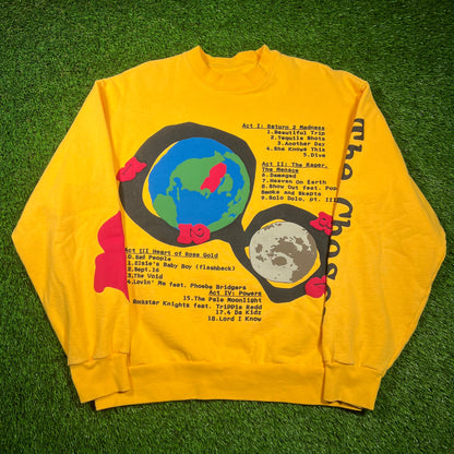 Kid Cudi CPFM Man on Moon 3 Yellow Crewneck Size Medium USED x16702