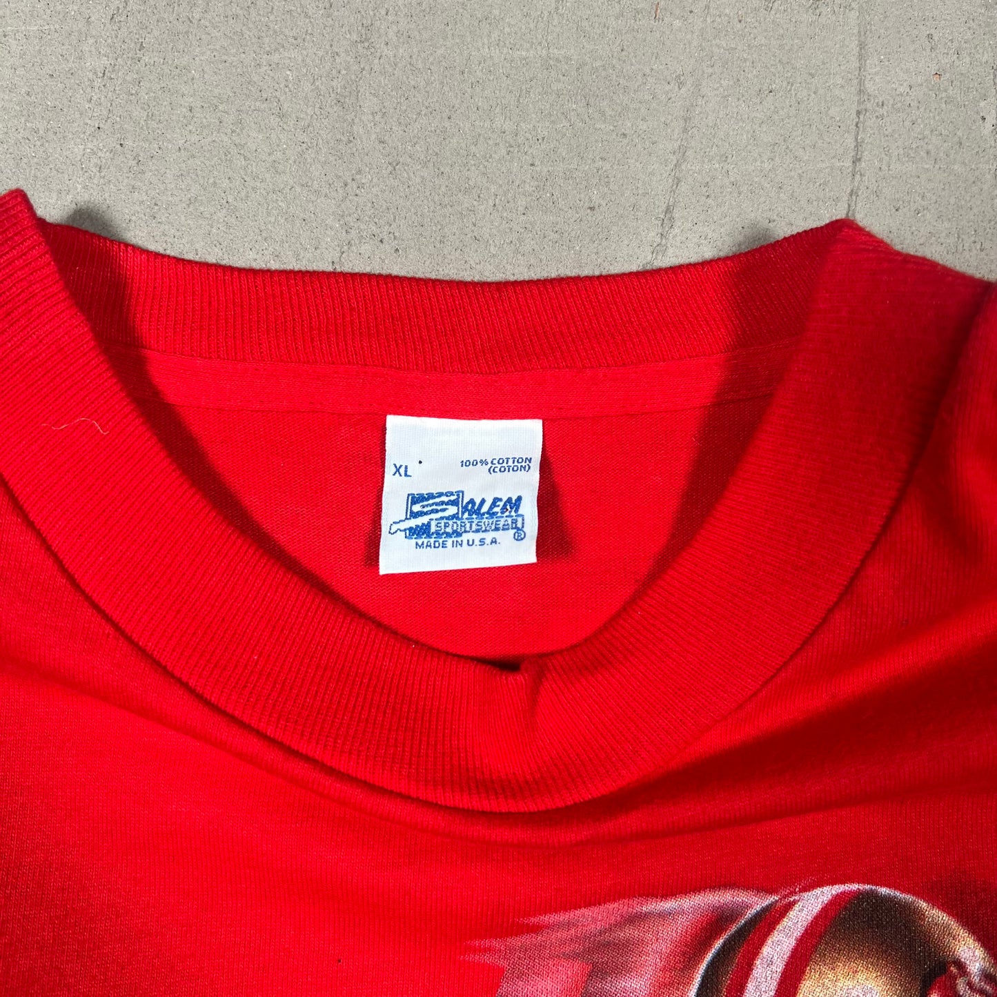 1995 Steve young 49ers tee red Size XL USED v13165