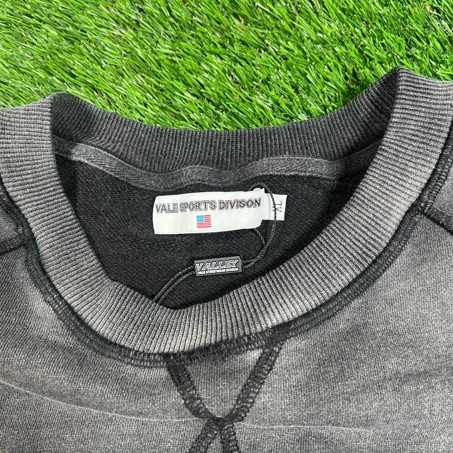 Vale Forever Sport Dept Washed Black Crewneck Size XL NEW x15935