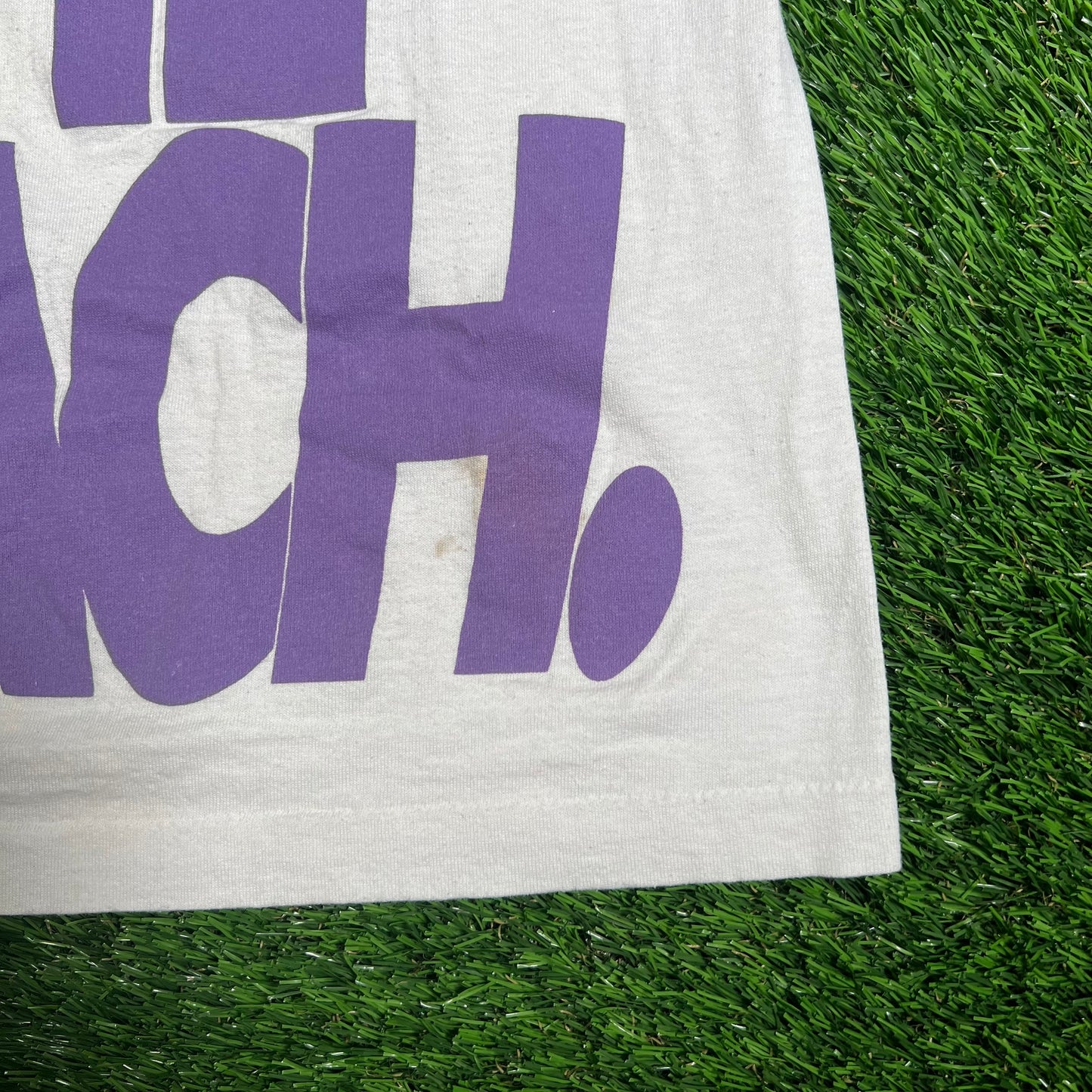 1990s "I Dig the Beach" White Tee Size Medium USED v18169