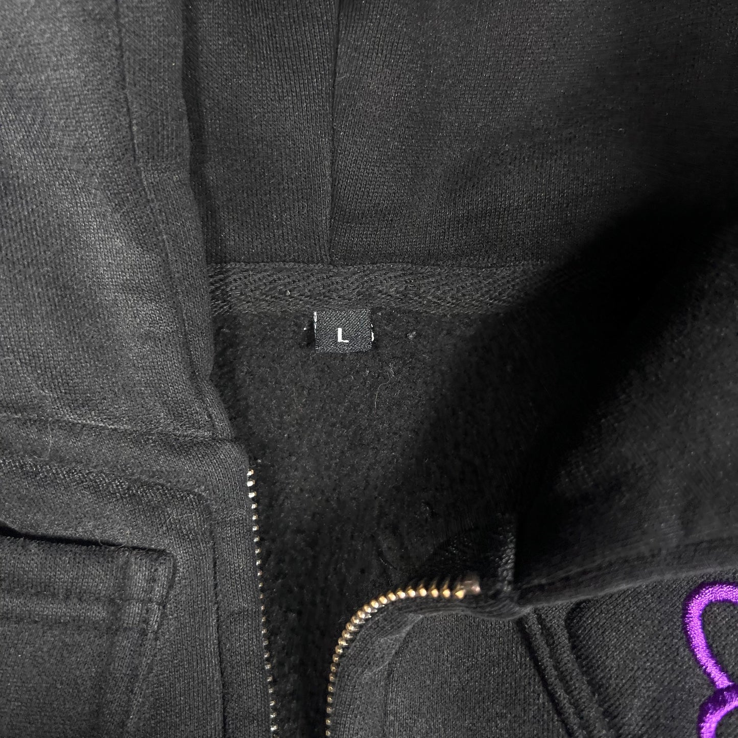 GV Gallery Raspberry Hills Multi Pocket Black Hoodie Size Large USED x17385