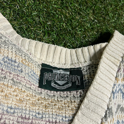 1990s Princeton V Neck Knit Sweater Size Medium USED v15962
