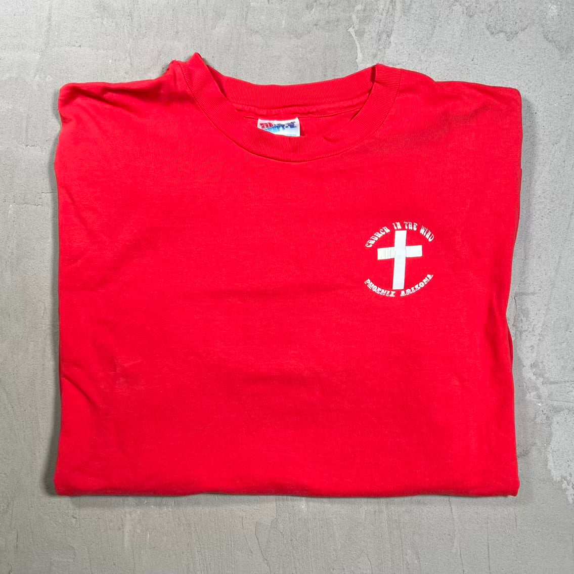 1990s Church in the Wind Red Tee Size XXL USED v20181