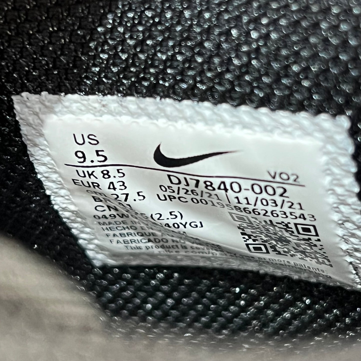 Nike Air Force One Mid Stussy Light Bone Black (2022) Size 9.5 USED S19784