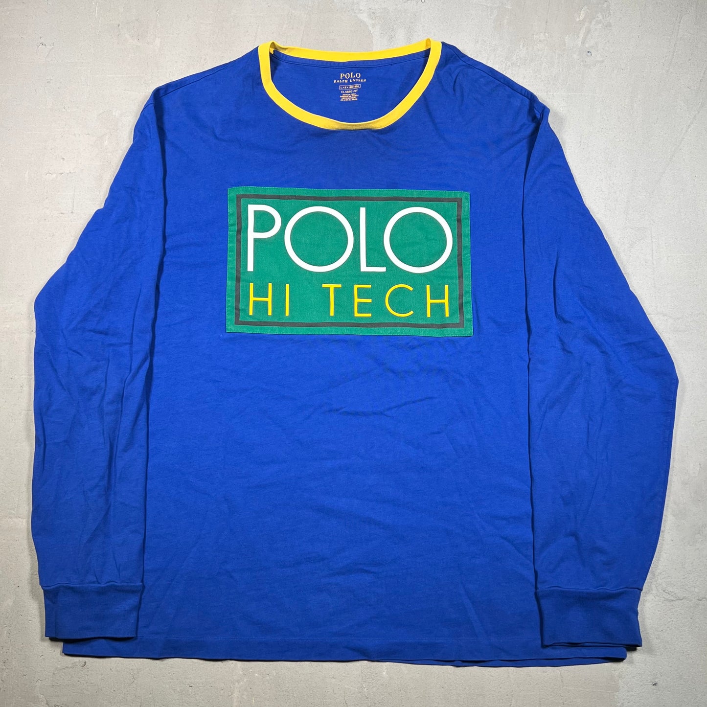 Polo Ralph Lauren Hi Tech Blue Longsleeve Size Large USED v18937