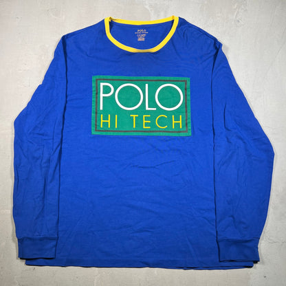Polo Ralph Lauren Hi Tech Blue Longsleeve Size Large USED v18937