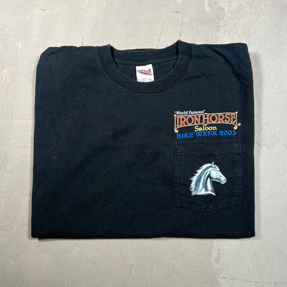 2003 Iron Horse Saloon Bike Week Black Tee Size XL USED v18950