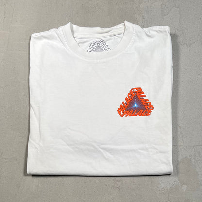 Palace Logo Tee White/Orange Size Small USED x17515