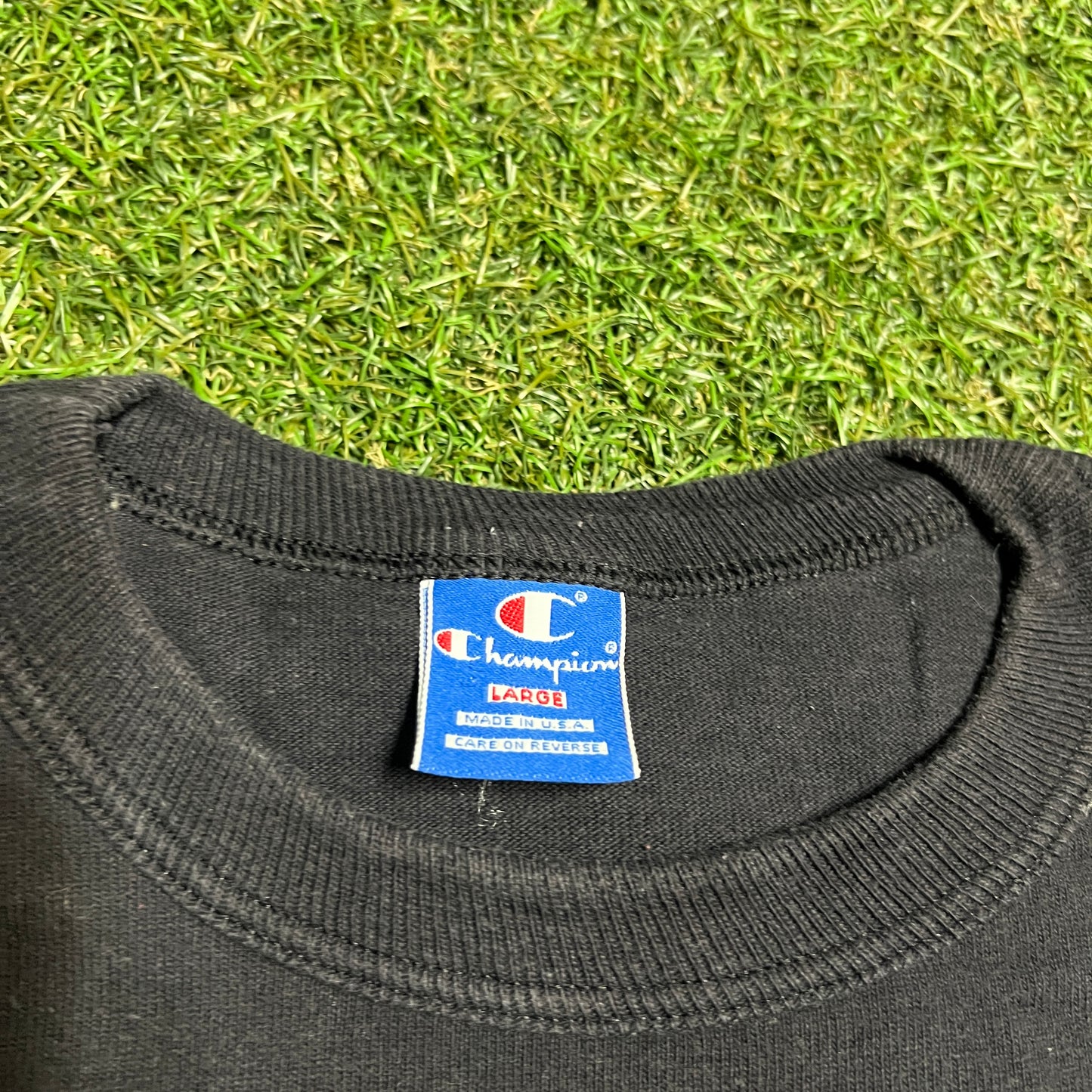 1990s Chsmpion USA Basketball Black Tee Size Large USED v16266