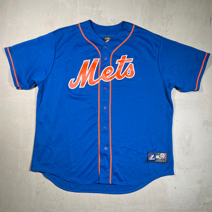 Y2K New York Mets David Wright Jersey Blue Size XXL USED v19348