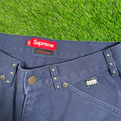 Supreme b.b. Simon Quilted Double Knee Painter Navy Pant Size 30 USED x16013