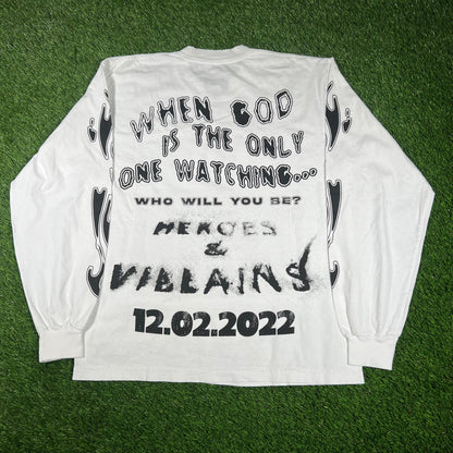 Metro Boomin Heroes and Villians 2022 White Long sleeve Size Medium NEW x14551