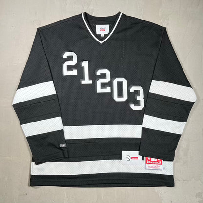 Supreme WTAPS Mitchel & Ness Hockey Jersey Black (2021) Size Large USED x18383